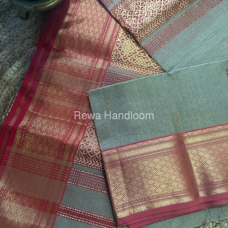 Maheshwari Tussar Tissue Rich Pallu Saree THP012