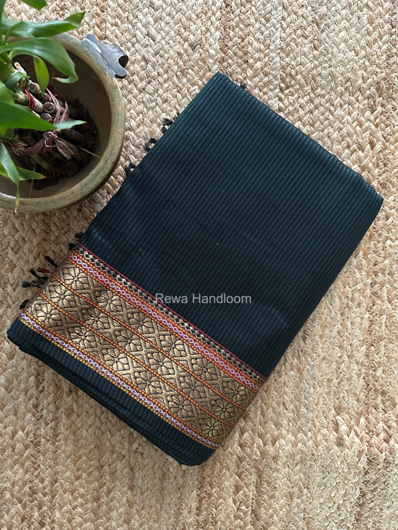 Maheshwari Green Garbha Reshami Rich Pallu Silk Saree GRS020