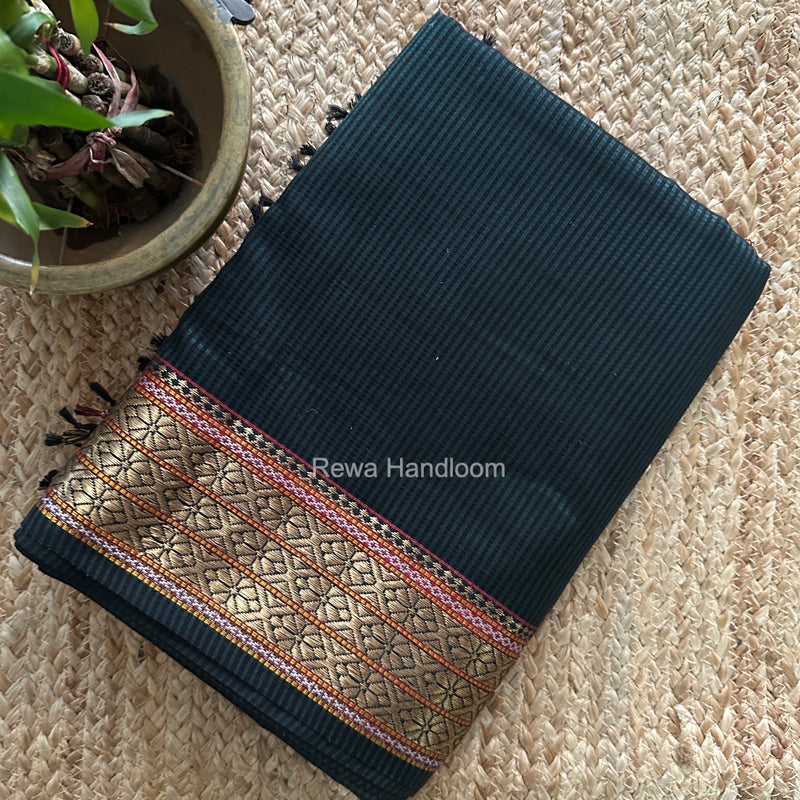 Maheshwari Green Garbha Reshami Rich Pallu Silk Saree GRS020