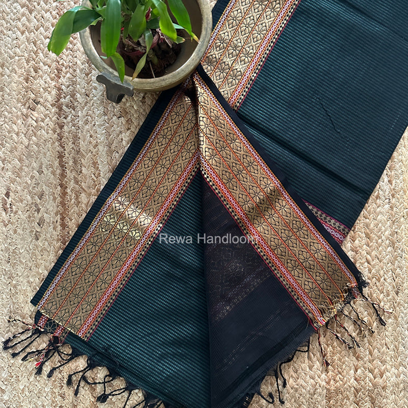 Maheshwari Green Garbha Reshami Rich Pallu Silk Saree GRS020