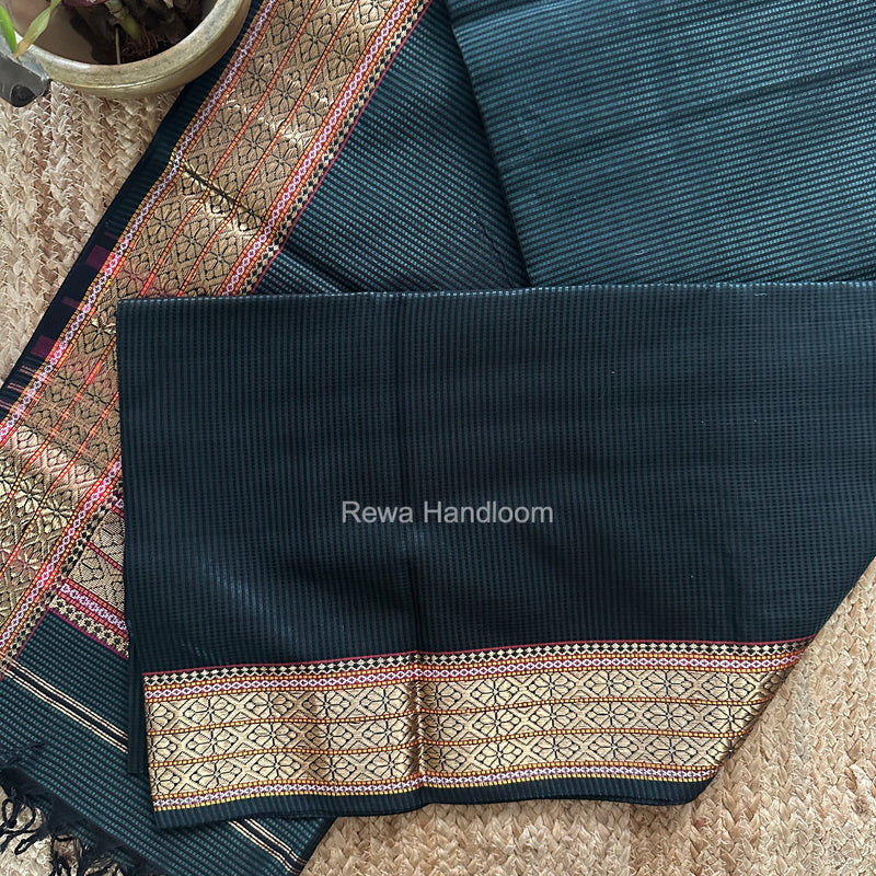 Maheshwari Green Garbha Reshami Rich Pallu Silk Saree GRS020