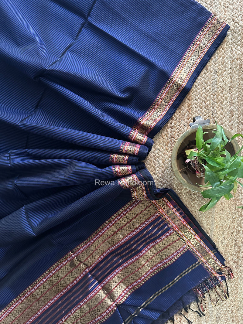 Maheshwari Violet Garbha Reshami Rich Pallu Silk Saree GRS018