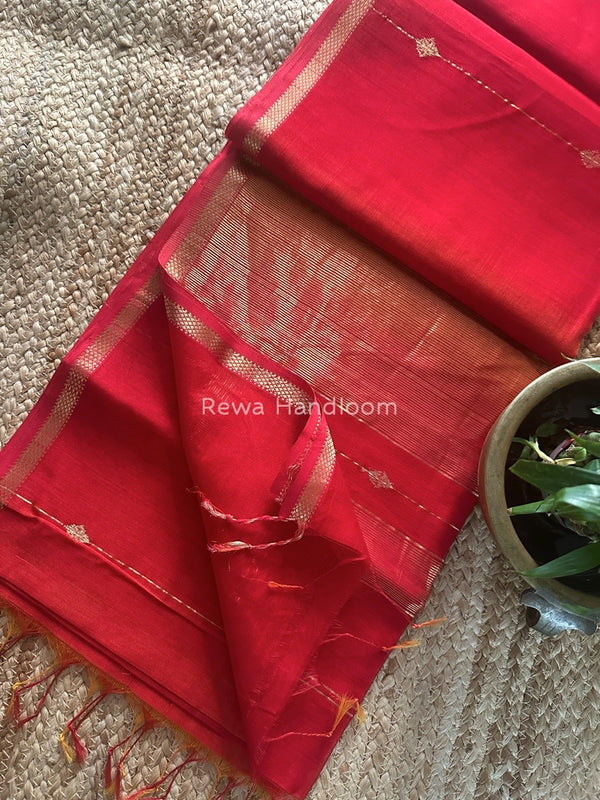 Lining Butti Shaded Maheshwari Saree