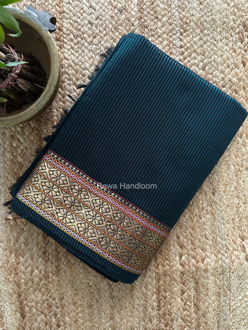 Maheshwari Rama Green Garbha Reshami Rich Pallu Silk Saree GRS017