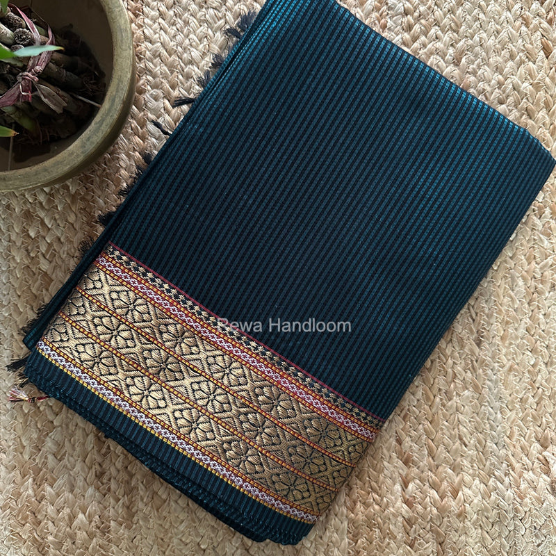 Maheshwari Rama Green Garbha Reshami Rich Pallu Silk Saree GRS017