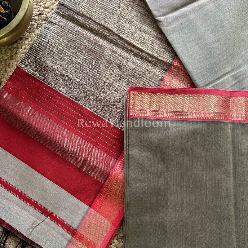 Maheshwari Tusser Rewa Border Saree GP05