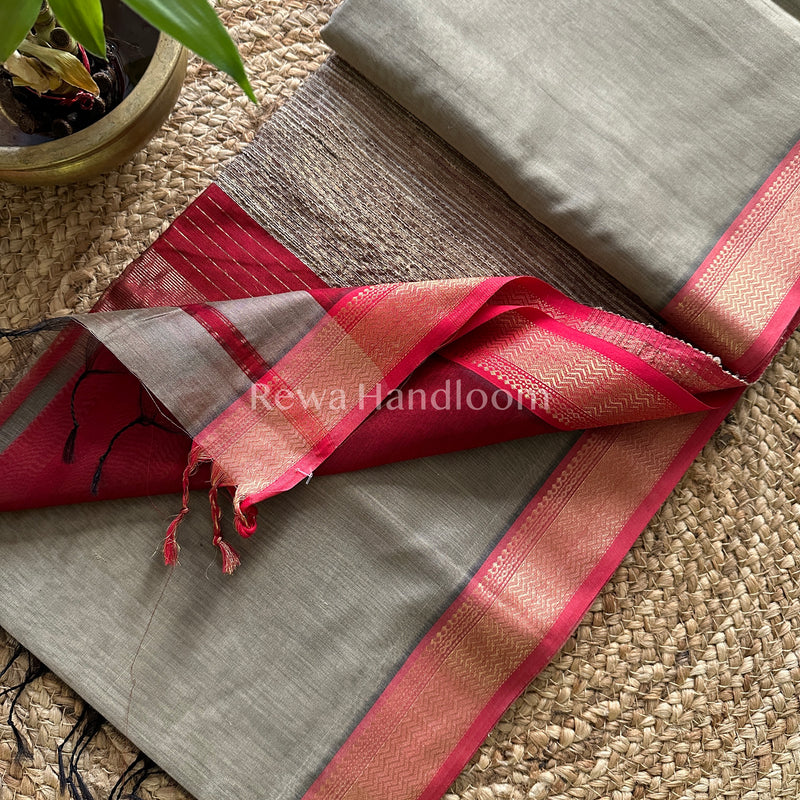 Maheshwari Tusser Rewa Border Saree GP05 