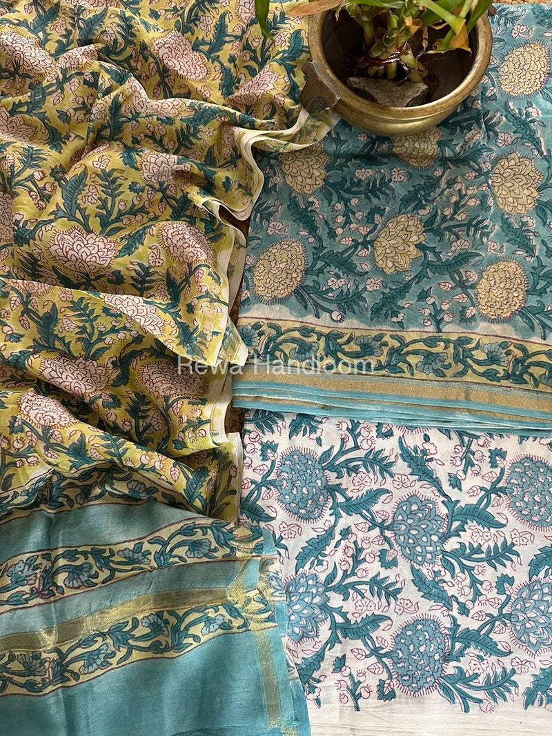  Chanderi Printed Suit