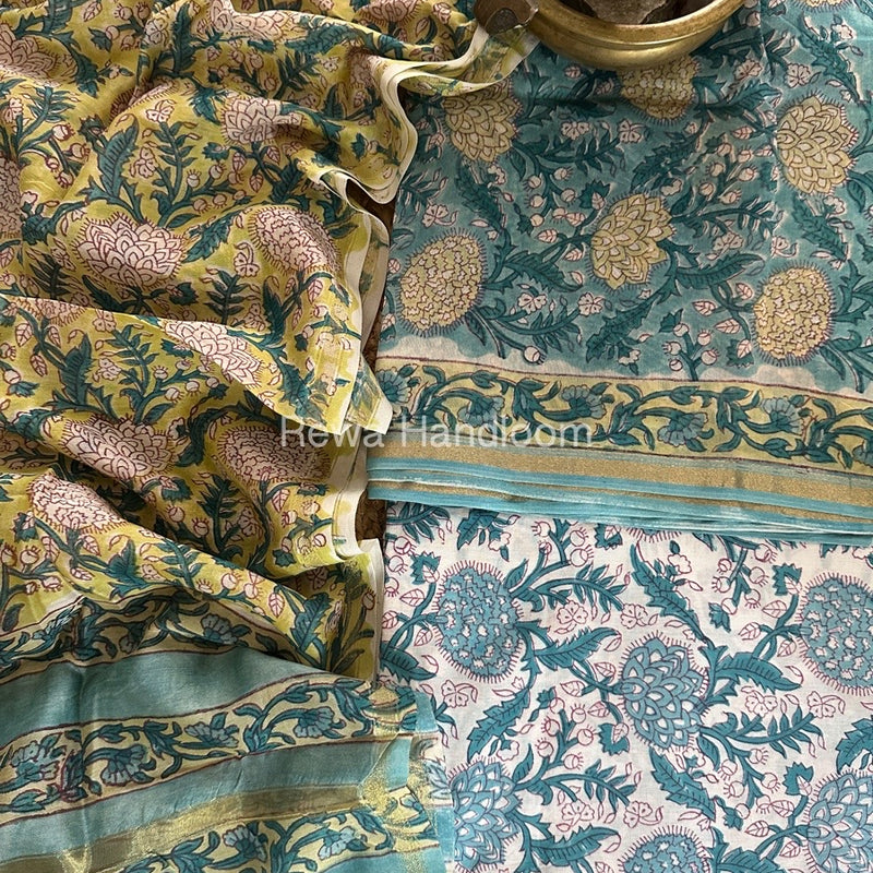 Chanderi Printed Suit