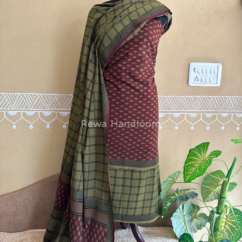 Bagh Print Cotton Suit