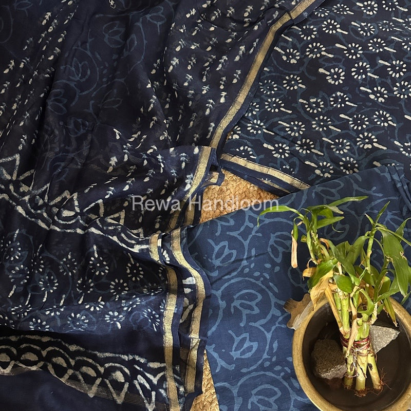  Chanderi Printed Suit