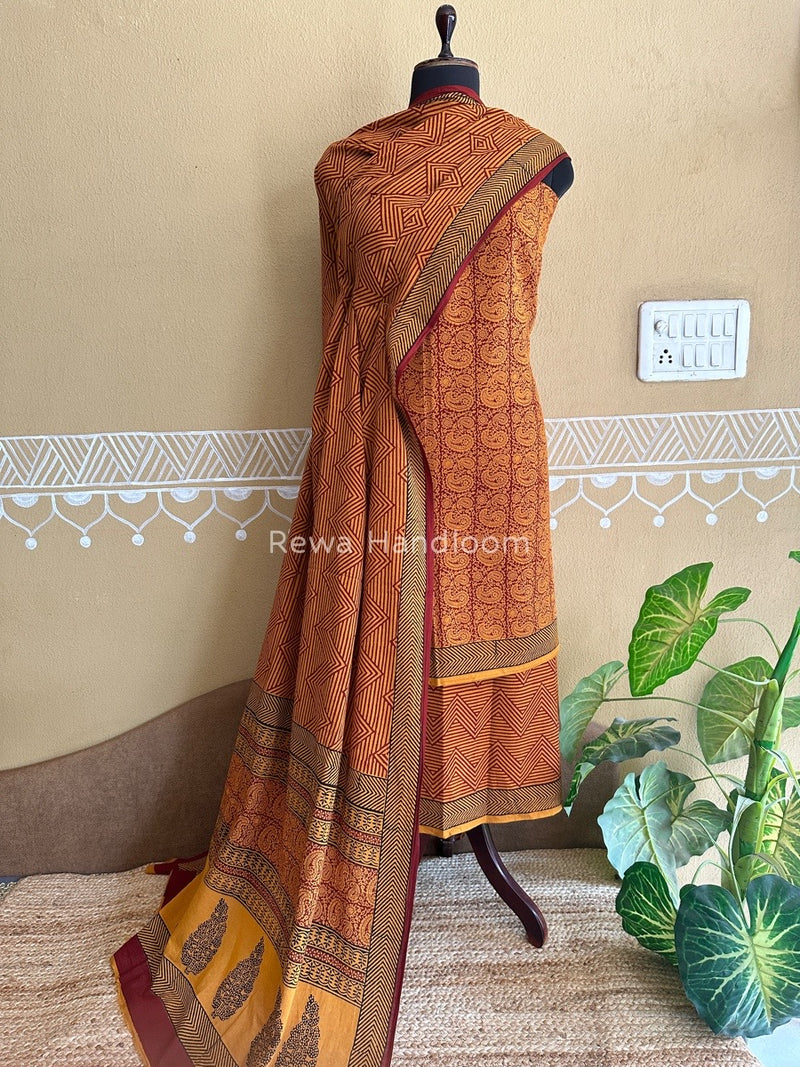 Bagh Print Cotton Suit