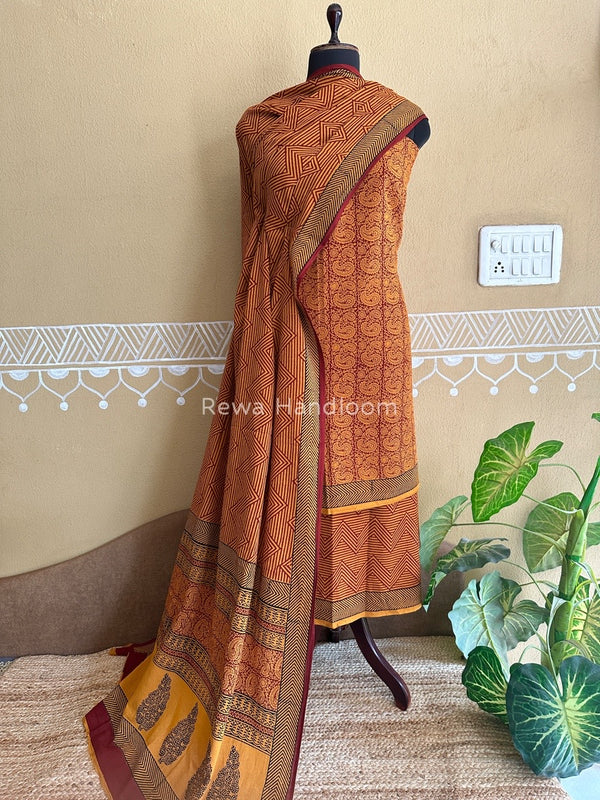 Bagh Print Cotton Suit