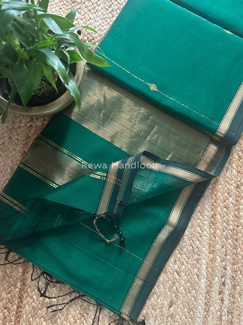 Lining Butti Shaded Maheshwari Saree