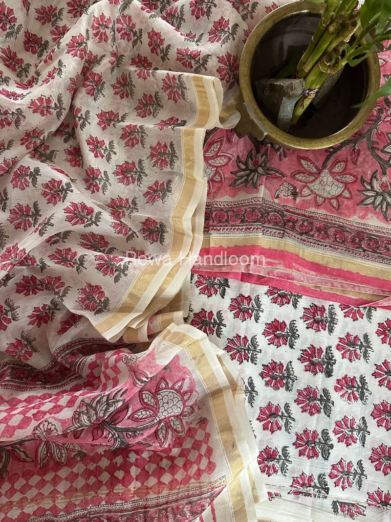  Chanderi Printed Suit