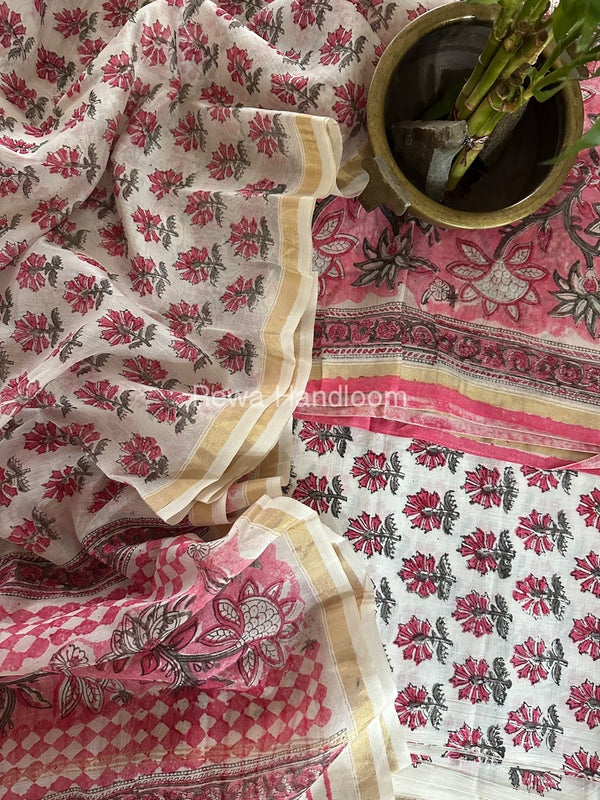  Chanderi Printed Suit