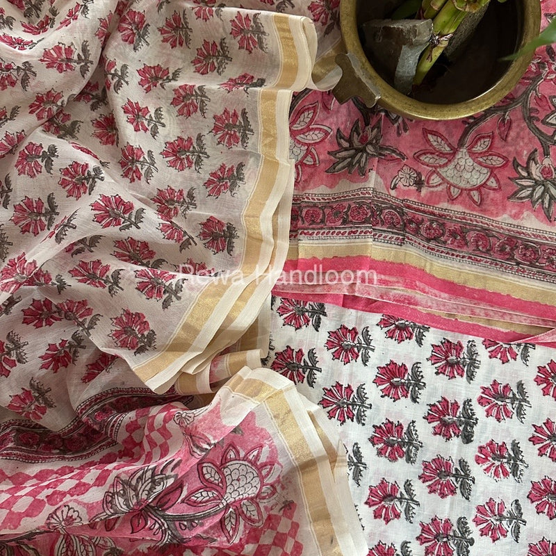  Chanderi Printed Suit