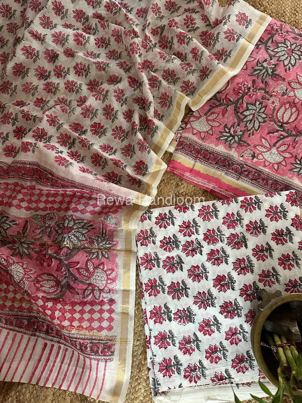  Chanderi Printed Suit