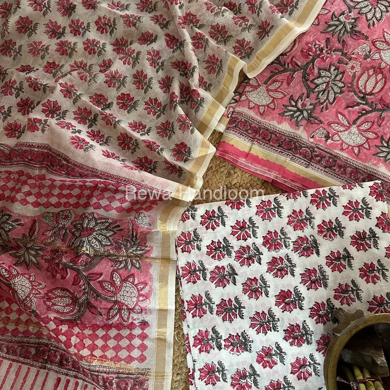  Chanderi Printed Suit