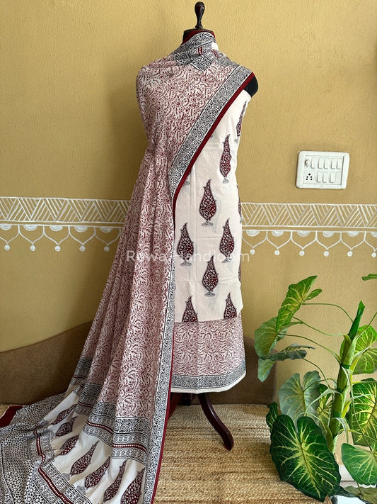 Bagh Print Cotton Suit