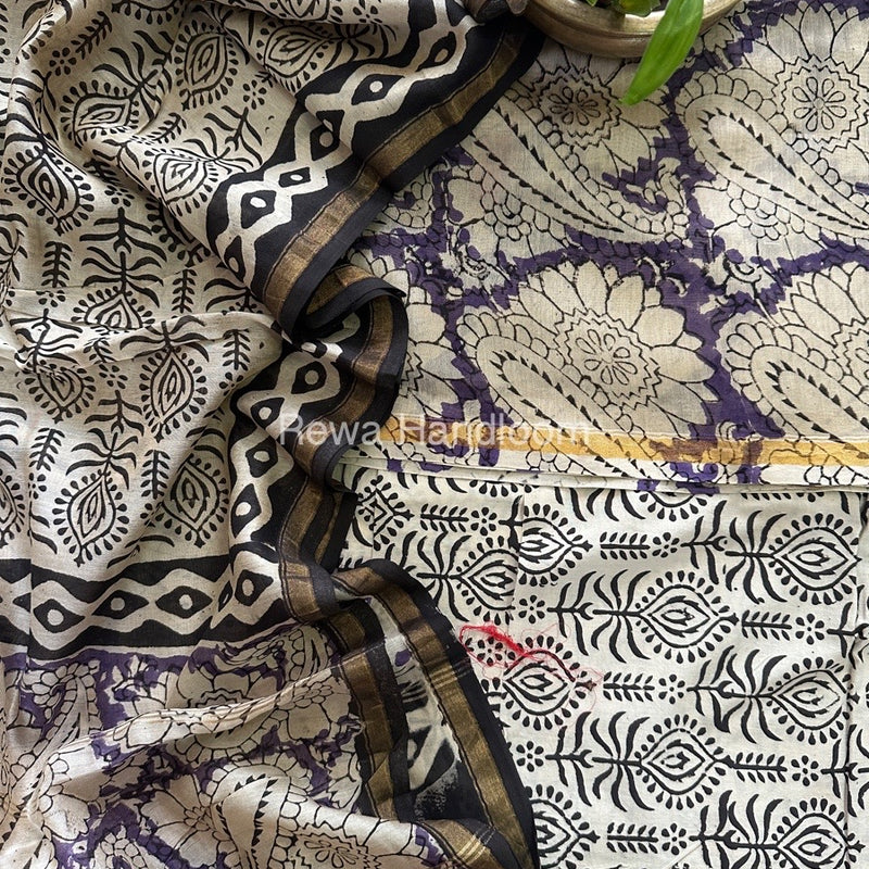  Chanderi Printed Suit