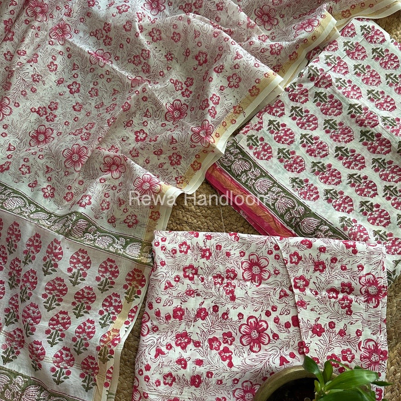  Chanderi Printed Suit
