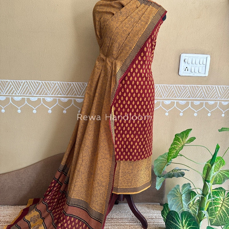 Bagh Print Cotton Suit