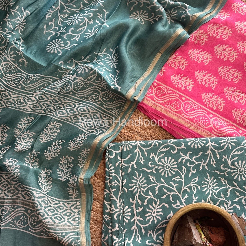  Chanderi Printed Suit