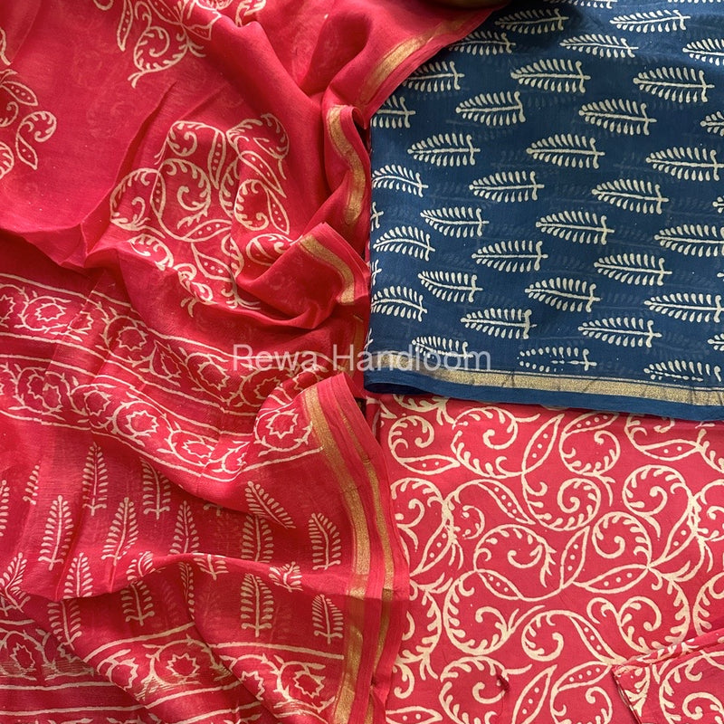  Chanderi Printed Suit