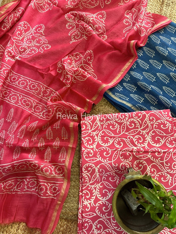  Chanderi Printed Suit