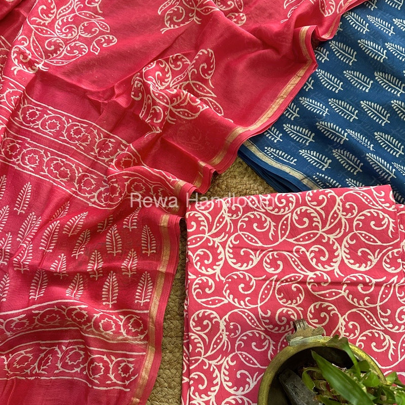  Chanderi Printed Suit