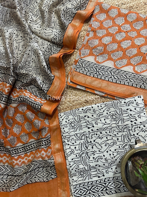  Chanderi Maheshwari Border Suit