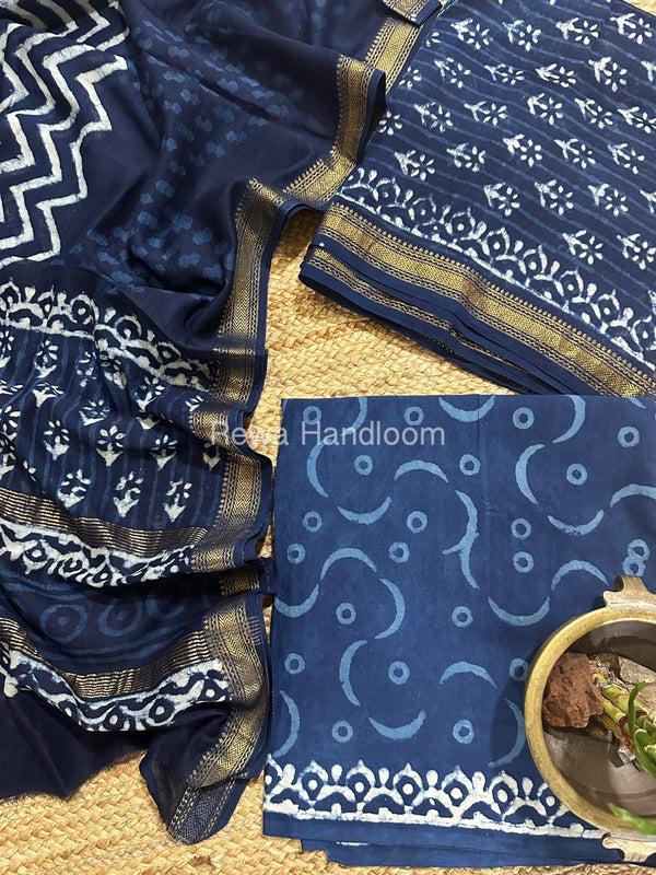  Chanderi Maheshwari Border Suit