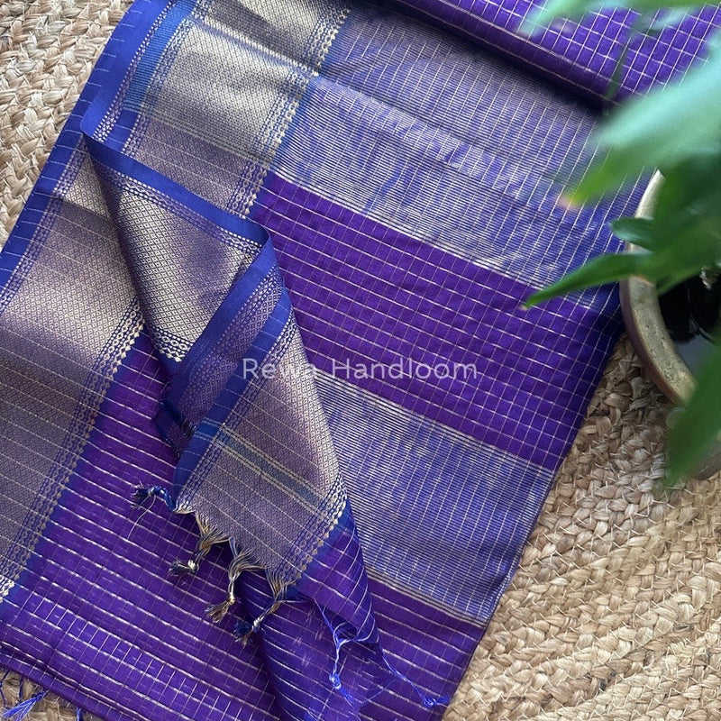 Maheshwari Zari Checks Saree