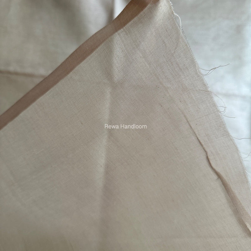Maheshwari Beige Tissue Silk Fabric 2.5 meters Cut - FBT017