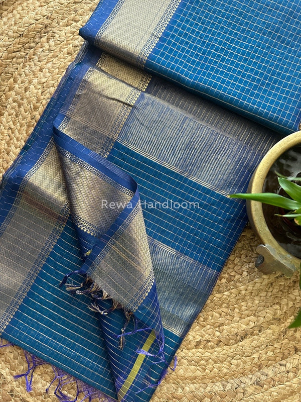 Maheshwari Zari Checks Saree