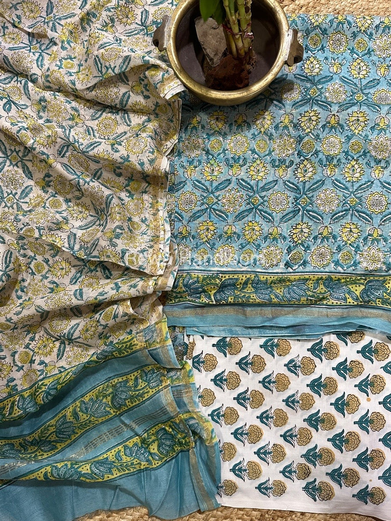  Chanderi Printed Suit