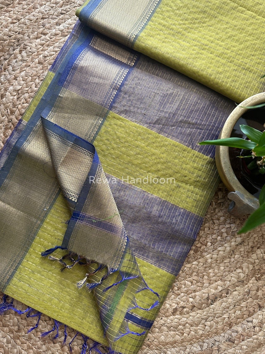 Maheshwari Zari Checks Saree