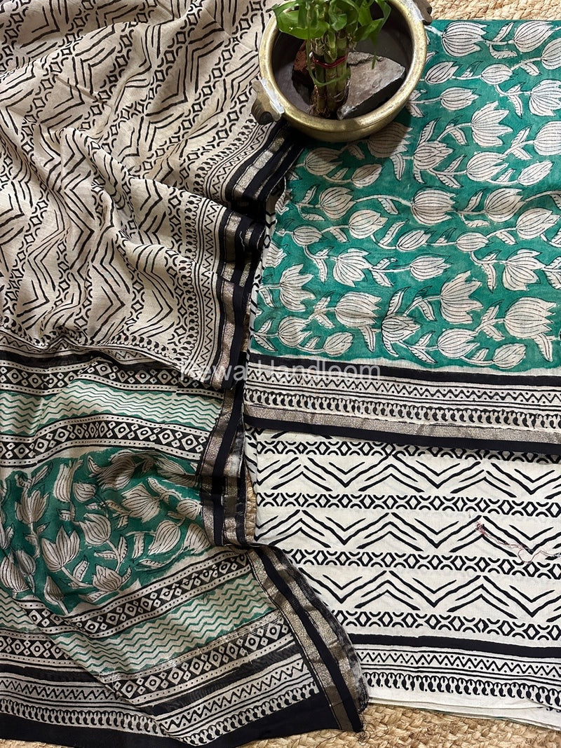  Chanderi Printed Suit