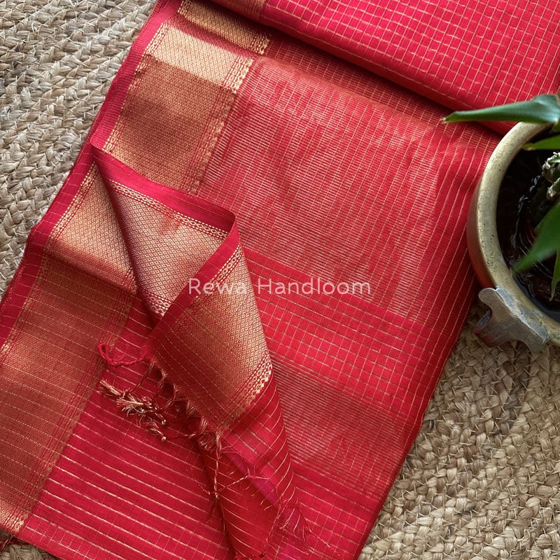 Maheshwari Zari Checks Saree