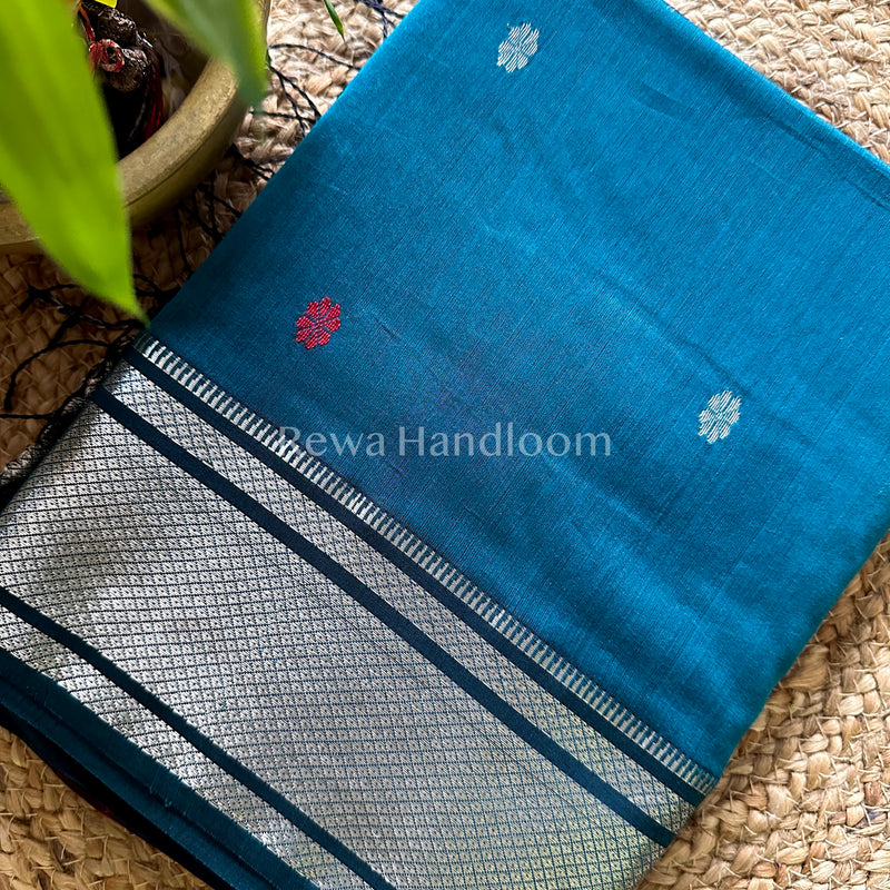 Maheshwari Silver Zari Sarees 