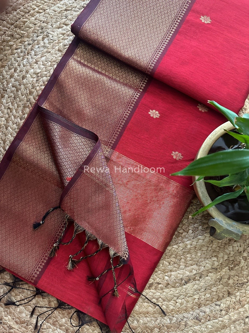 Maheshwari Zari Skirt Butti Saree
