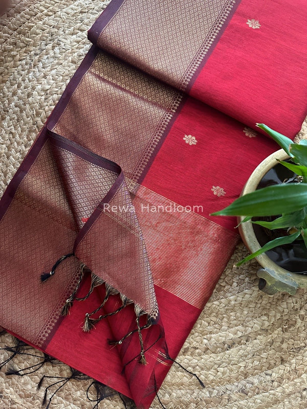 Maheshwari Zari Skirt Butti Saree