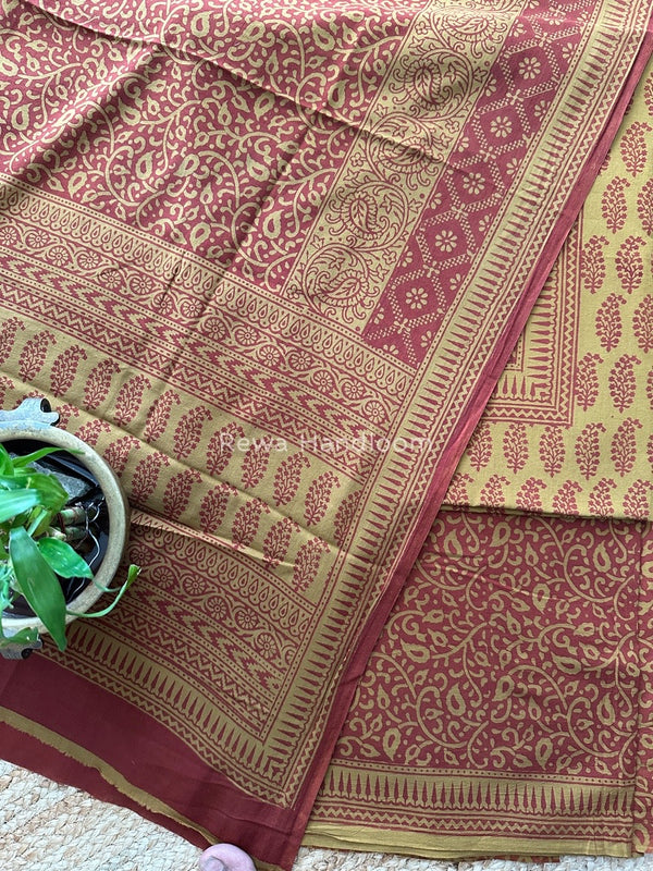 Mehendi Green Designer Bagh Cotton Suit BCSPP01