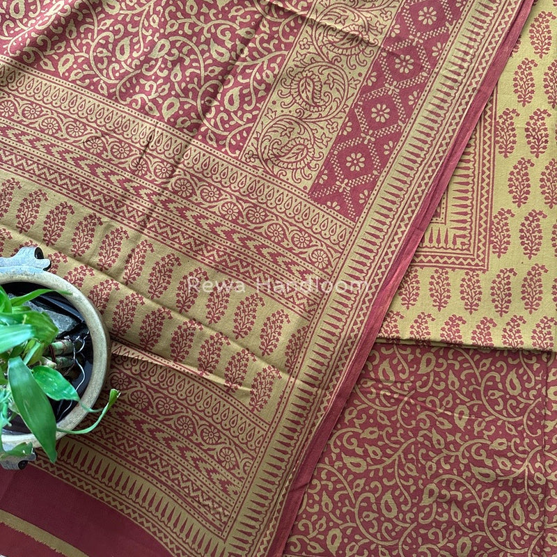 Mehendi Green Designer Bagh Cotton Suit BCSPP01
