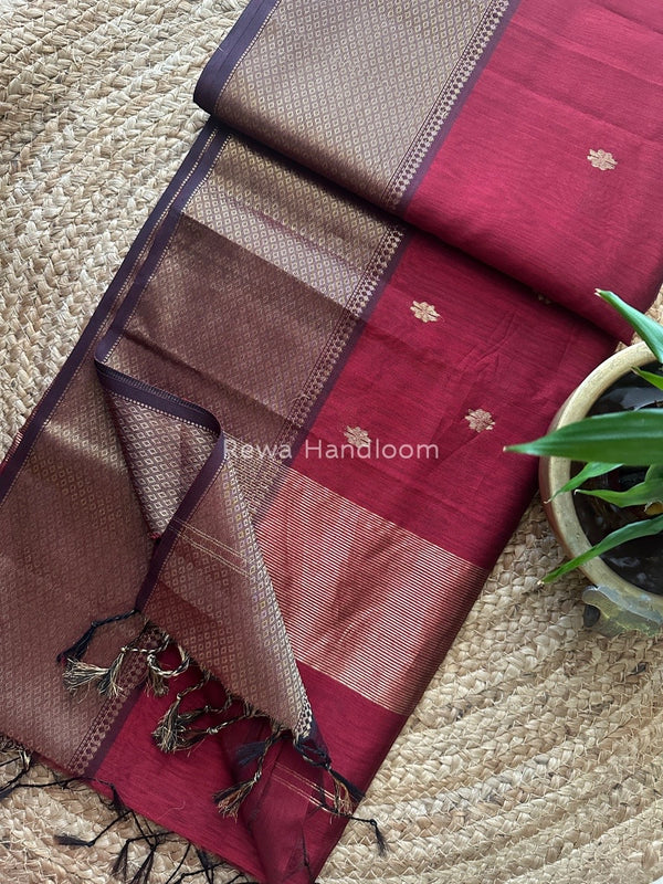 Maheshwari Zari Skirt Butti Saree