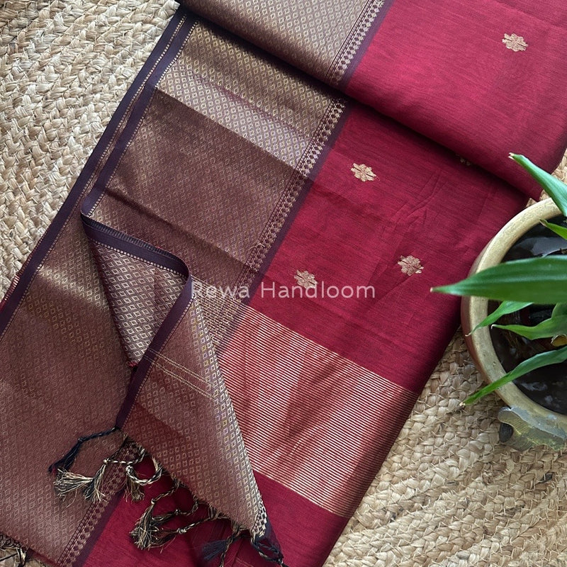 Maheshwari Zari Skirt Butti Saree