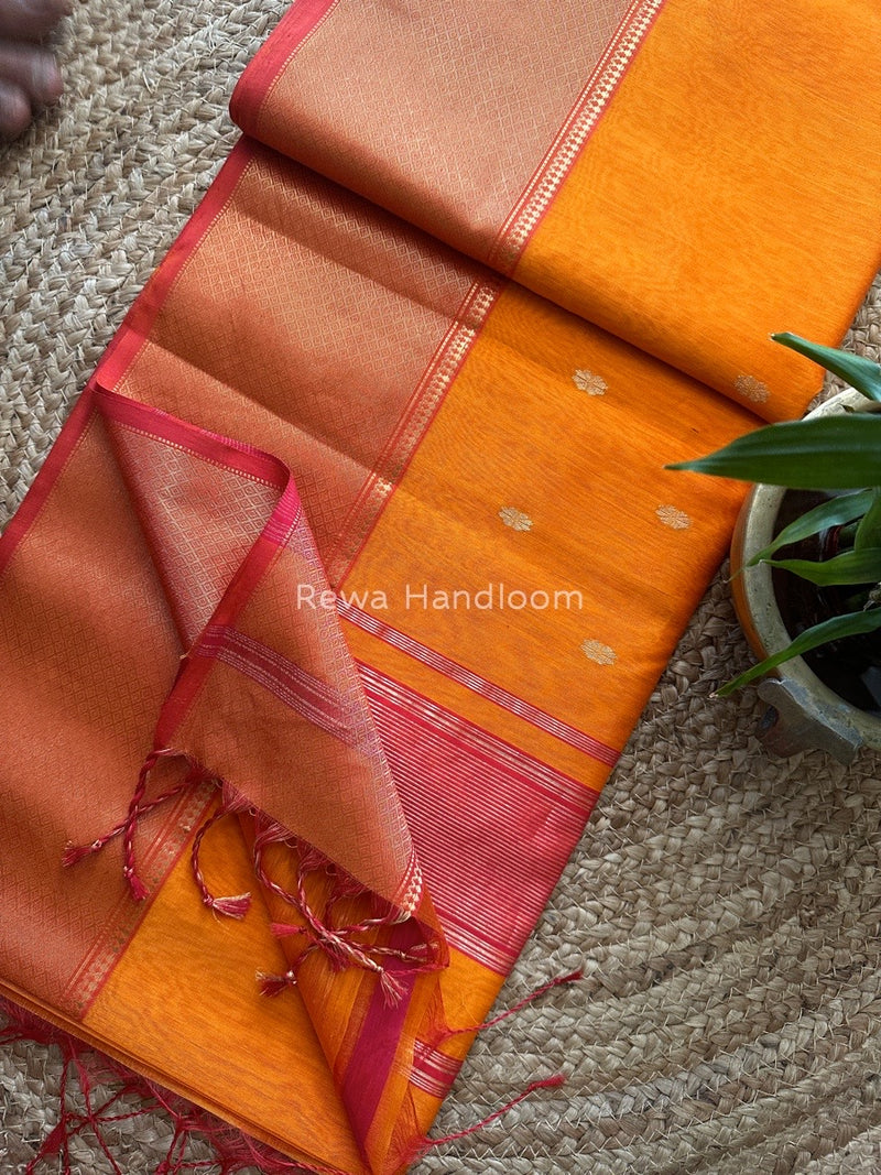 Maheshwari Zari Skirt Butti Saree