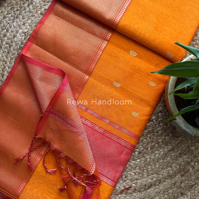 Maheshwari Zari Skirt Butti Saree
