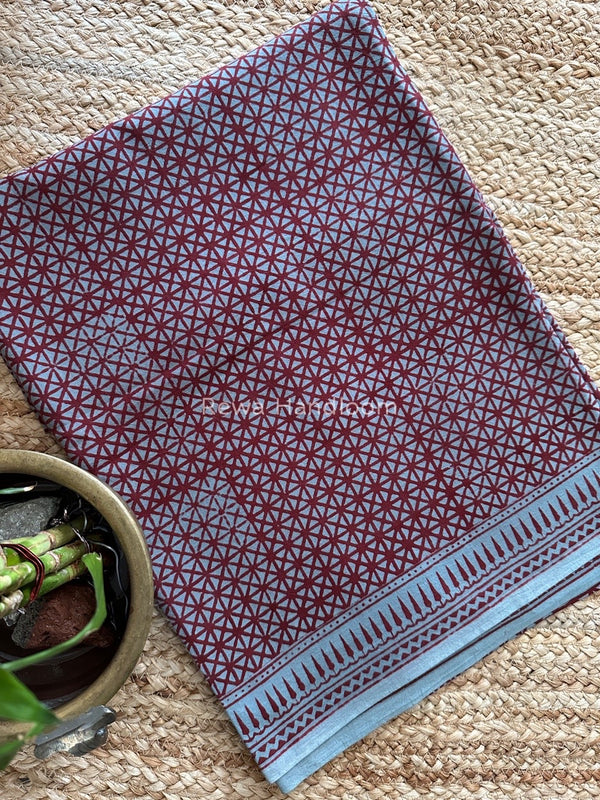Celtic Grey-Maroon Designer Bagh Cotton Suit BCSPP03